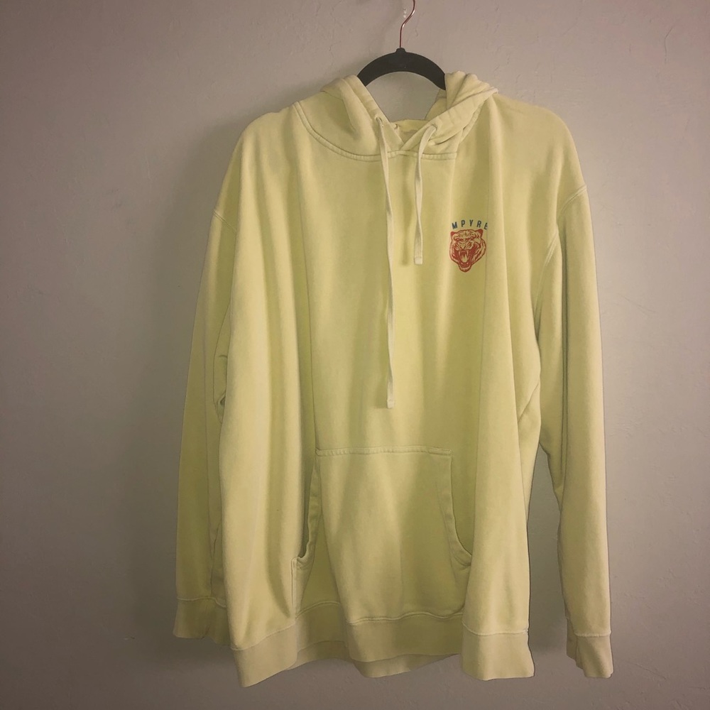 Yellow Empyre Hoodie Red tiger on the back